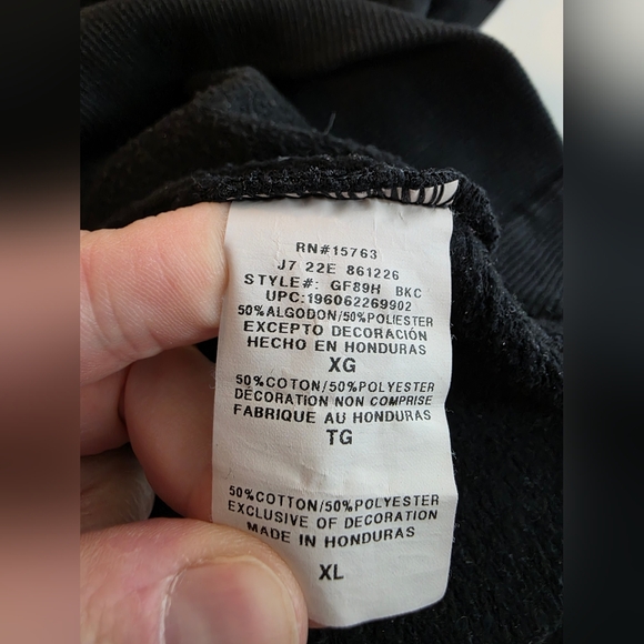 Champion Powerblend Graphic Hoodie Black and Gray Warm Size XL C-3000 - Picture 9 of 11